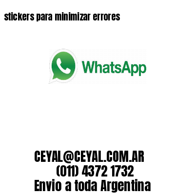 stickers para minimizar errores