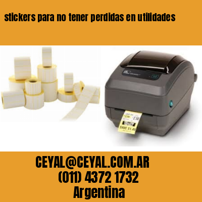 stickers para no tener perdidas en utilidades