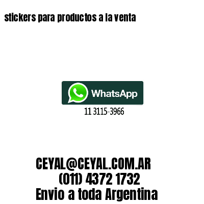 stickers para productos a la venta