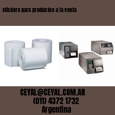 stickers para productos a la venta