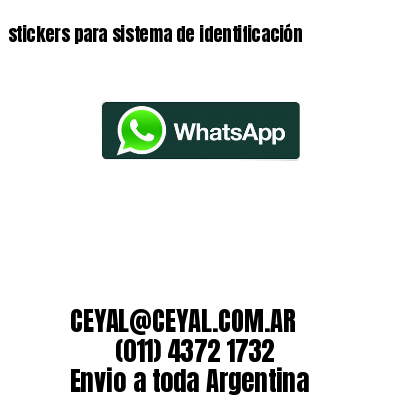 stickers para sistema de identificación