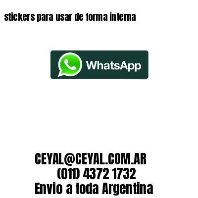 stickers para usar de forma interna