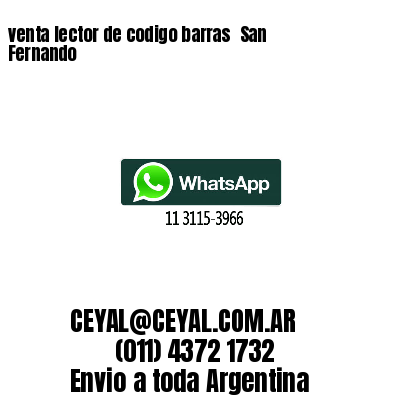venta lector de codigo barras 	San Fernando