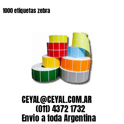1000 etiquetas zebra