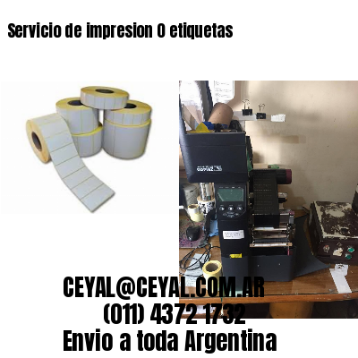 Servicio de impresion 0 etiquetas