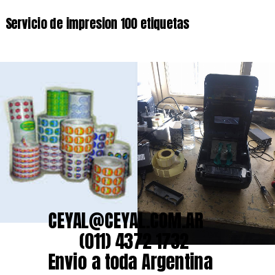 Servicio de impresion 100 etiquetas