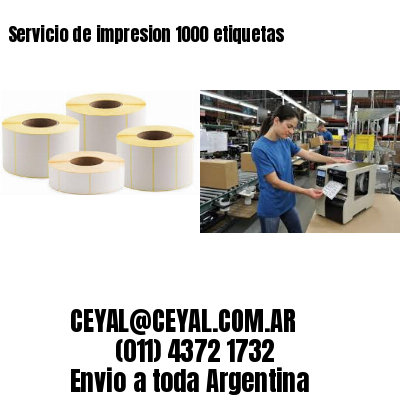 Servicio de impresion 1000 etiquetas