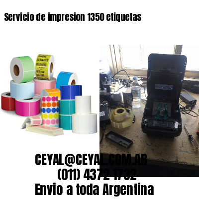 Servicio de impresion 1350 etiquetas