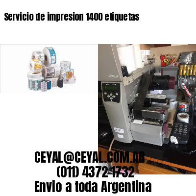 Servicio de impresion 1400 etiquetas