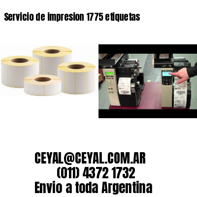 Servicio de impresion 1775 etiquetas