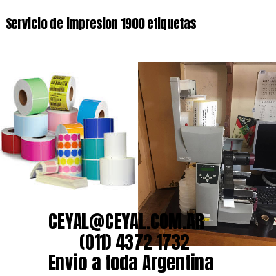 Servicio de impresion 1900 etiquetas