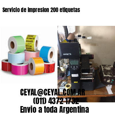 Servicio de impresion 200 etiquetas