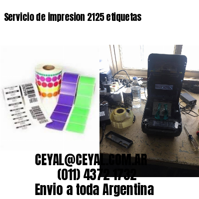 Servicio de impresion 2125 etiquetas