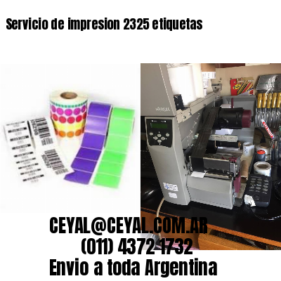 Servicio de impresion 2325 etiquetas