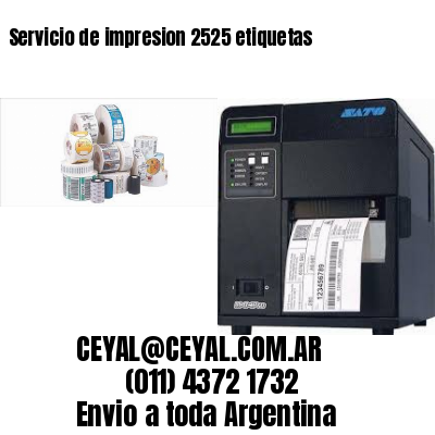 Servicio de impresion 2525 etiquetas