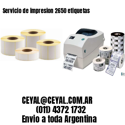 Servicio de impresion 2650 etiquetas