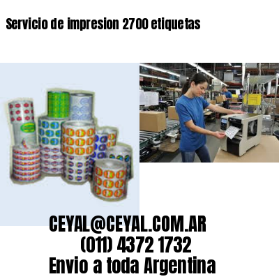 Servicio de impresion 2700 etiquetas