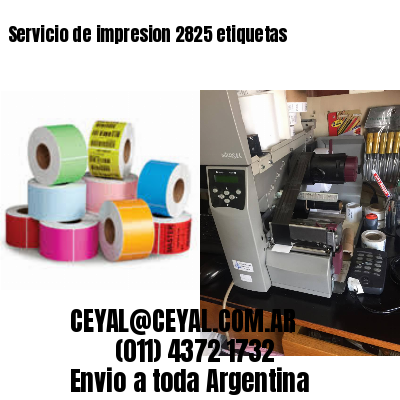 Servicio de impresion 2825 etiquetas