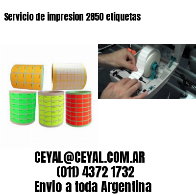 Servicio de impresion 2850 etiquetas