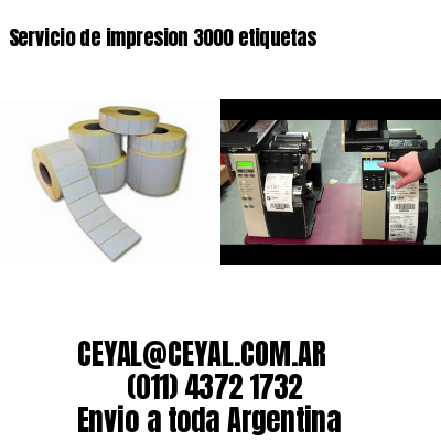 Servicio de impresion 3000 etiquetas