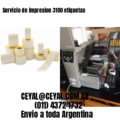 Servicio de impresion 3100 etiquetas
