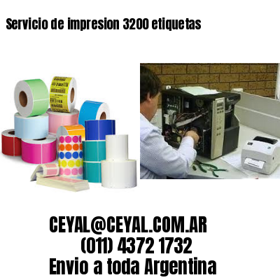 Servicio de impresion 3200 etiquetas