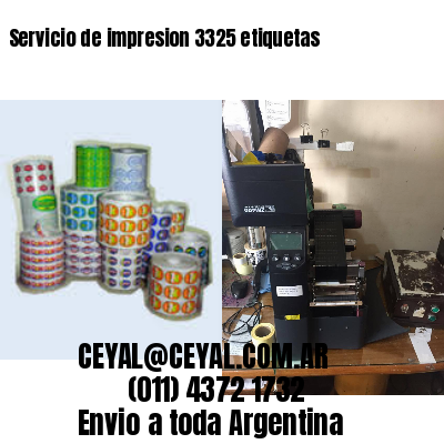 Servicio de impresion 3325 etiquetas