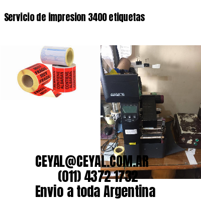 Servicio de impresion 3400 etiquetas