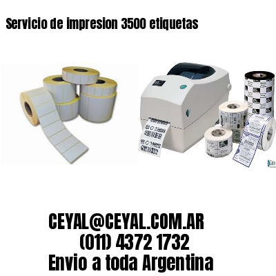 Servicio de impresion 3500 etiquetas
