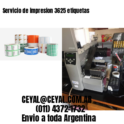 Servicio de impresion 3625 etiquetas