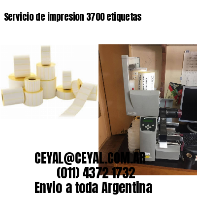 Servicio de impresion 3700 etiquetas