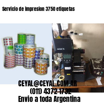 Servicio de impresion 3750 etiquetas
