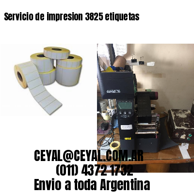Servicio de impresion 3825 etiquetas
