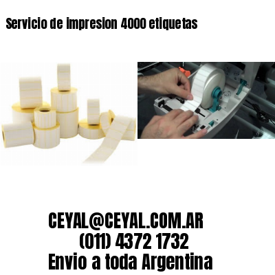 Servicio de impresion 4000 etiquetas