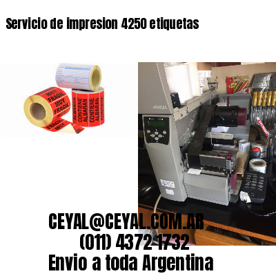Servicio de impresion 4250 etiquetas