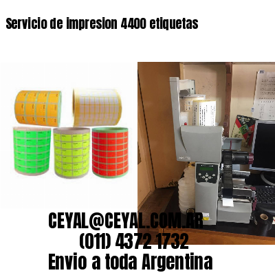 Servicio de impresion 4400 etiquetas