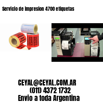 Servicio de impresion 4700 etiquetas