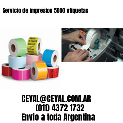 Servicio de impresion 5000 etiquetas