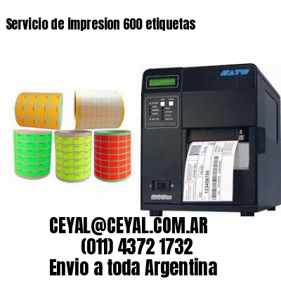 Servicio de impresion 600 etiquetas