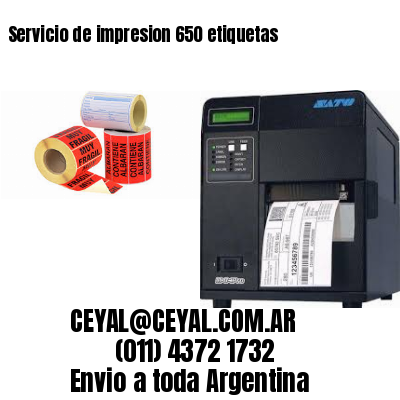 Servicio de impresion 650 etiquetas