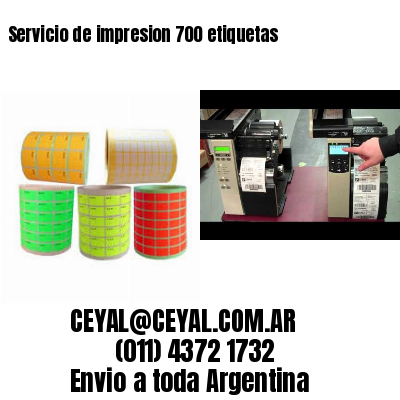 Servicio de impresion 700 etiquetas