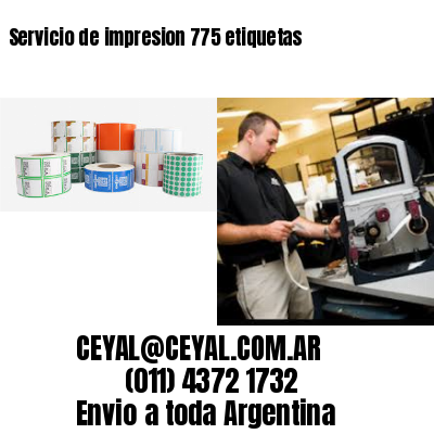 Servicio de impresion 775 etiquetas