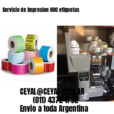 Servicio de impresion 800 etiquetas