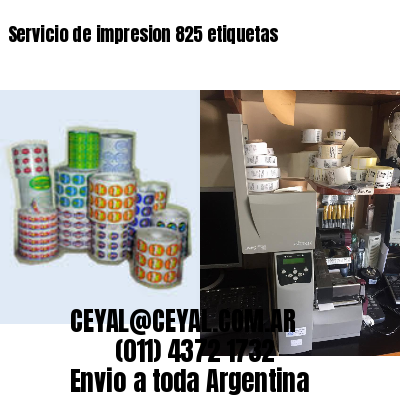 Servicio de impresion 825 etiquetas