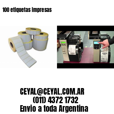100 etiquetas impresas