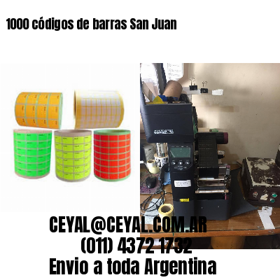 1000 códigos de barras San Juan