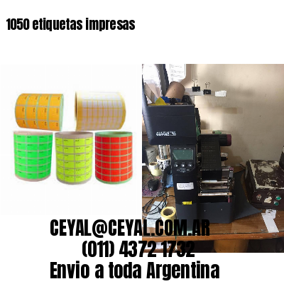 1050 etiquetas impresas