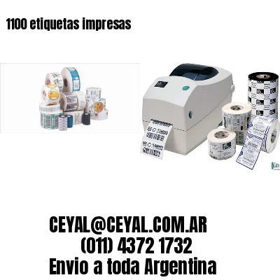 1100 etiquetas impresas