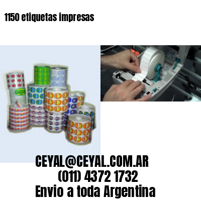 1150 etiquetas impresas