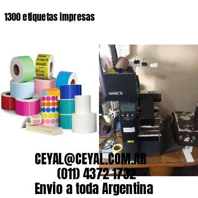 1300 etiquetas impresas